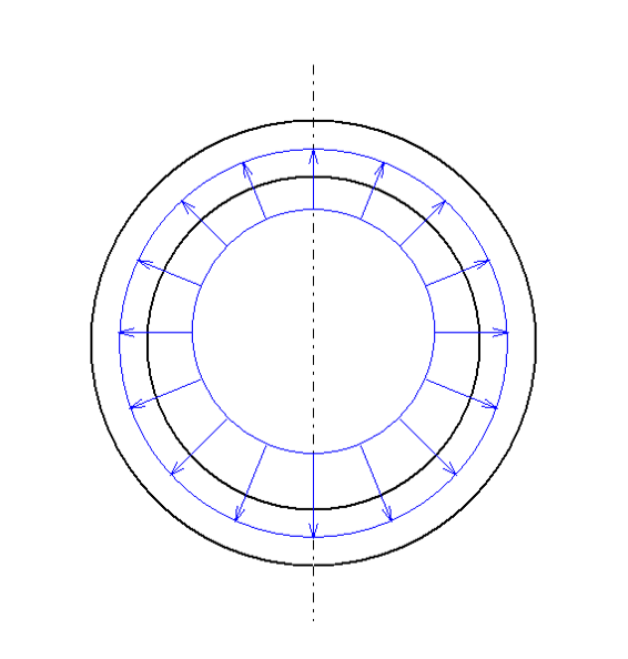 内水圧_部材軸直角_トンネル図心
